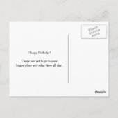 Happy Birthday Beach Ocean Veranda Scene Briefkaart (Achterkant)