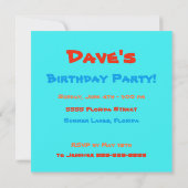 Happy Birthday Beach Party Custom Kaart (Achterkant)