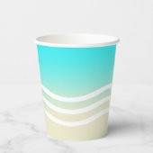 Happy Birthday Beach Party Custom Papieren Bekers (Achterkant)