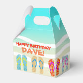 Happy Birthday Beach Party gepersonaliseerd Bedankdoosjes (Voorkant Zijde)