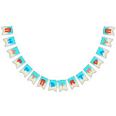 Happy Birthday Beach Party Vlaggetjes (Alle)