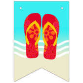 Happy Birthday Beach Party Vlaggetjes (Eerste vlag)