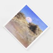 Happy Birthday Beach Sunrise Servet (Hoek)