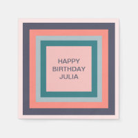 Happy Birthday, Beachy Color Palette Squares