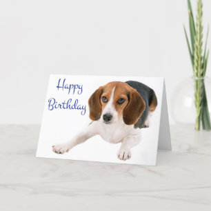 Happy Birthday Beagle Puppy Dog Greeting Card Kaart