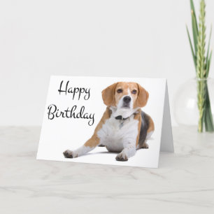 Happy Birthday Beagle Puppy Dog Wenskaart Kaart