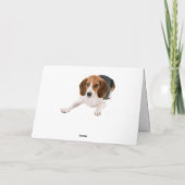 Happy Birthday Beagle Puppy Dog Wenskaart Kaart (Achterkant)