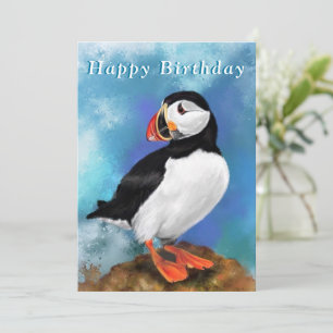 Happy Birthday - Beauful Atlantic Puffin Bird