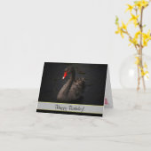 Happy Birthday Beauful Black Swan Kaart (Gele Bloem)