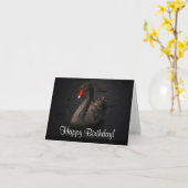 Happy Birthday Beauful Black Swan Kaart (Gele Bloem)