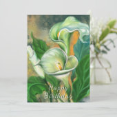 Happy Birthday - Beauful Calla Lily Flower (Staand voorkant)