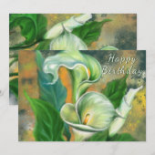 Happy Birthday - Beauful Calla Lily Flower - (Voorkant / Achterkant)