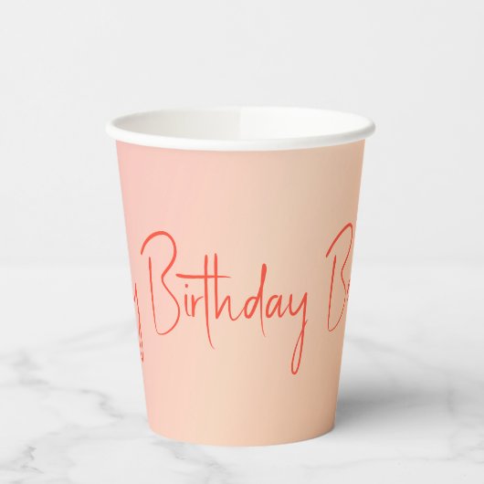 Happy Birthday Beauful Papieren Bekers (Links)