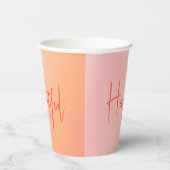 Happy Birthday Beauful Papieren Bekers (Rechts)