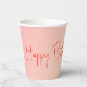 Happy Birthday Beauful Papieren Bekers (Voorkant)