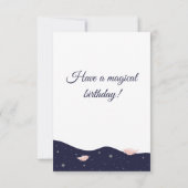 Happy Birthday Beauful Pink Flamingo Tea Time (Achterkant)