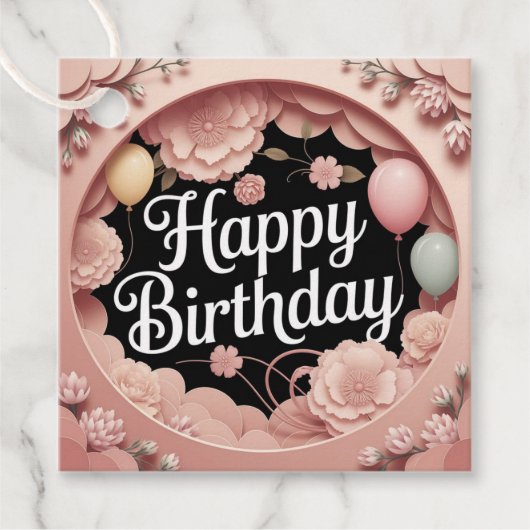 Happy Birthday Bedankjes Labels (Voorkant)