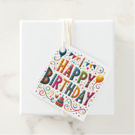 Happy Birthday Bedankjes Labels