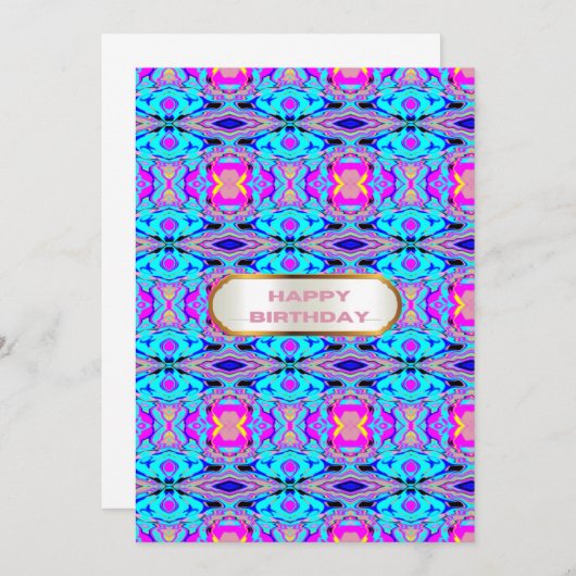 HAPPY BIRTHDAY BEDANKKAART (Voorkant / Achterkant)