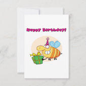 Happy Birthday Bee Uitnodigingen (Voorkant)