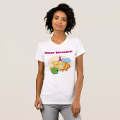 Happy Birthday Bee Vrouwen T-shirt (Voorkant volledig)