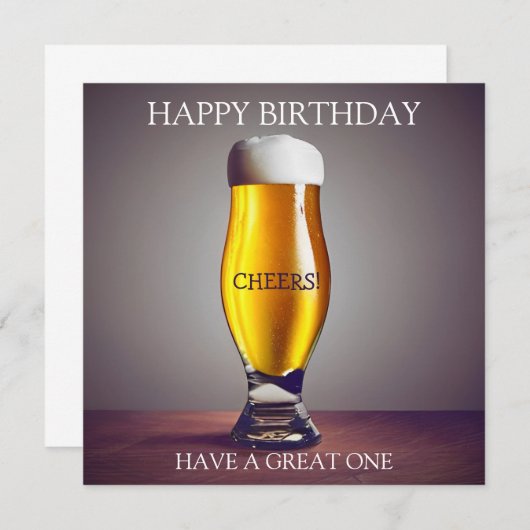 Happy Birthday Beer (Voorkant / Achterkant)