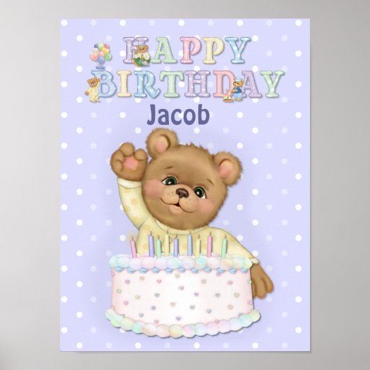 Happy Birthday Beer Boy - Customize Poster (Voorkant)