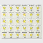 Happy Birthday Beer Cheer Wrapping Paper Cadeaupapier (Vlak)