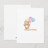 Happy Birthday Beer met ballonnen op een Feestdagenkaart (Voorkant / Achterkant)