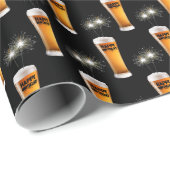 Happy Birthday Beer met Sparklers Cadeaupapier (Rol Hoek)