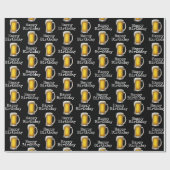 Happy Birthday beer Mok op zwart Cadeaupapier (Vlak)