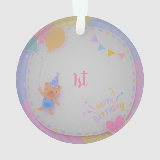 Happy Birthday Beer  Ornament (achterkant)