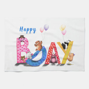 Happy Birthday Beer Party Keuken Handdoek