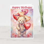 Happy Birthday Beer Voeg meisjesnaam en leeftijd t Kaart (Voorkant)