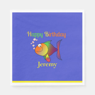 Happy Birthday, belet de sjabloon vis Servet