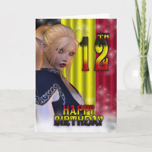 Happy Birthday Belgische vlag Kaart