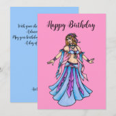 Happy Birthday Belly Dance-kaart Feestdagenkaart (Voorkant / Achterkant)
