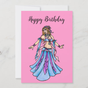 Happy Birthday Belly Dance-kaart Feestdagenkaart