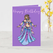 Happy Birthday Belly Dancer Kaart (Gele Bloem)