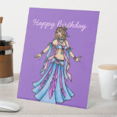 Happy Birthday Belly Dancer Reclamebord Met Voetstuk (Insitu)