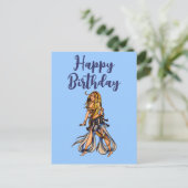 Happy Birthday Belly Dancer Wenskaart Briefkaart (Staand voorkant)