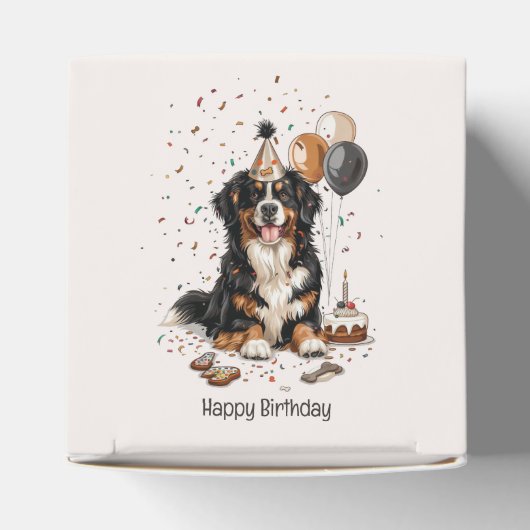 Happy Birthday Bernese Mountain Dog Bedankdoosjes (Bovenkant)