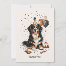 Happy Birthday Bernese Mountain Dog Bedankkaart
