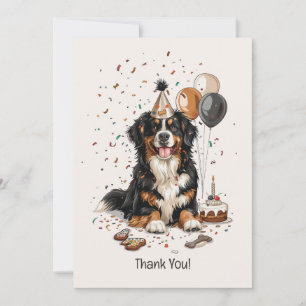Happy Birthday Bernese Mountain Dog Bedankkaart