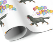 Happy Birthday Bernese Mountain Dog Cadeaupapier (Rol Hoek)