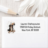 Happy Birthday Bernese Mountain Dog Etiket (Insitu)