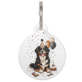 Happy Birthday Bernese Mountain Dog Huisdierpenning