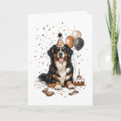 Happy Birthday Bernese Mountain Dog Kaart (Voorkant)