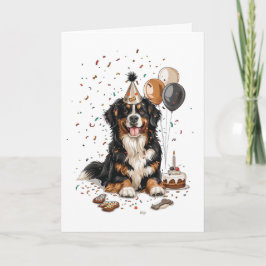 Happy Birthday Bernese Mountain Dog Kaart