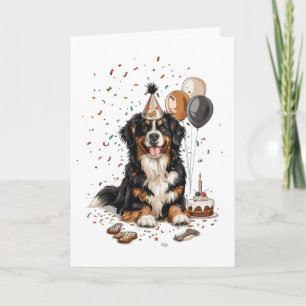 Happy Birthday Bernese Mountain Dog Kaart